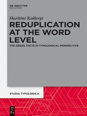 cover image of Reduplication at the Word Level